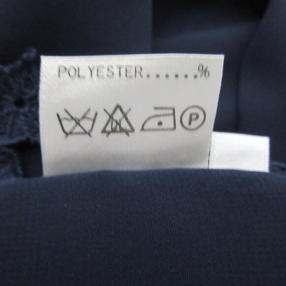 Open Front Silk Vest Size Medium Sleeveless Bolero Crochet Blue Stars Patriotic - Picture 8 of 9